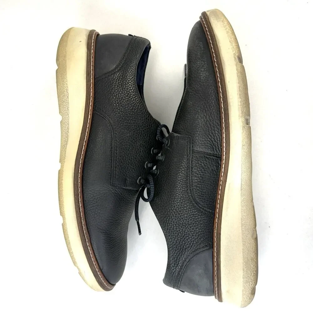 ECCO Men's Aurora Hybrid Tie Derby Oxfords Black Leather EU 46 Size 12-12.5 US